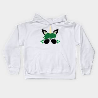 Green unicorn Kids Hoodie